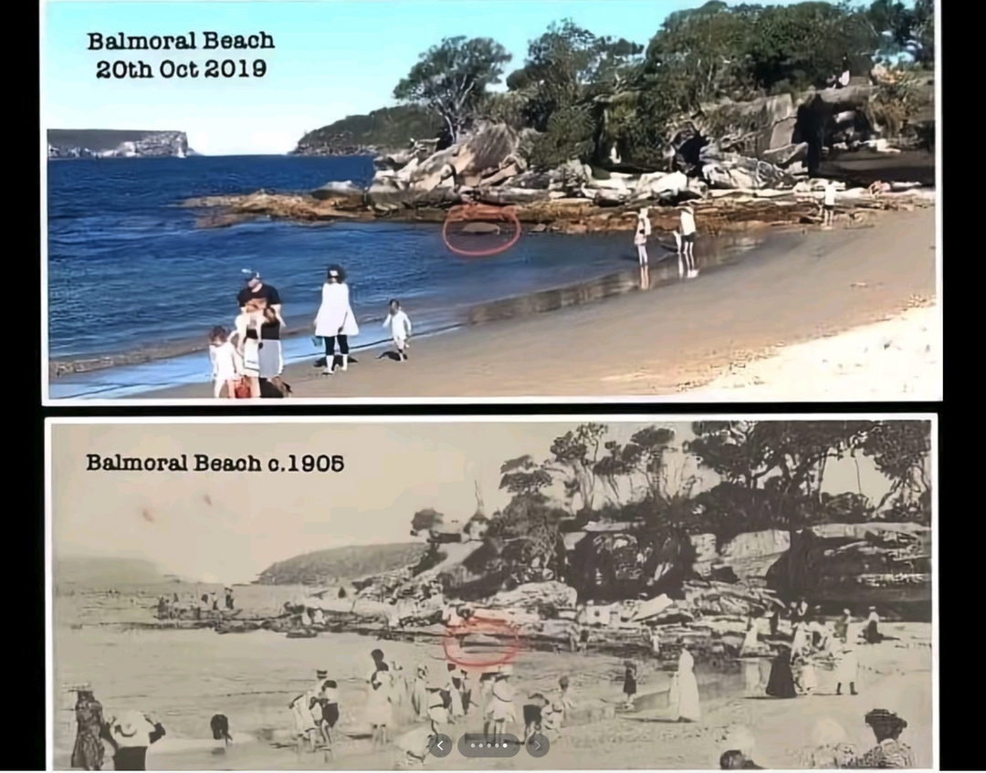 Ebenfalls Teil der Bilderreihe auf Tiktok: Diese Aufnahmen des Balmoral Beach