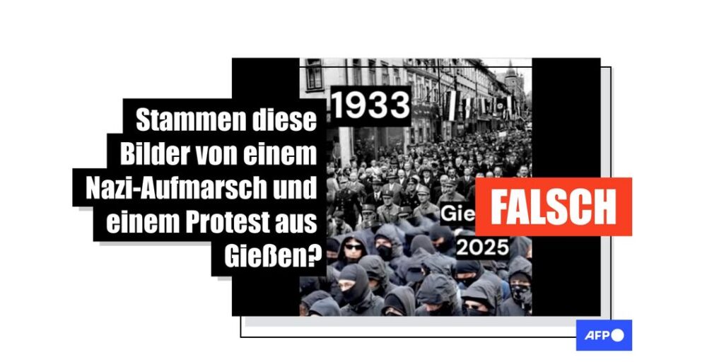 Dieser Bildvergleich hat nichts mit den Anti-AfD-Protesten in Gießen Ende November 2025 zu tun - Featured image