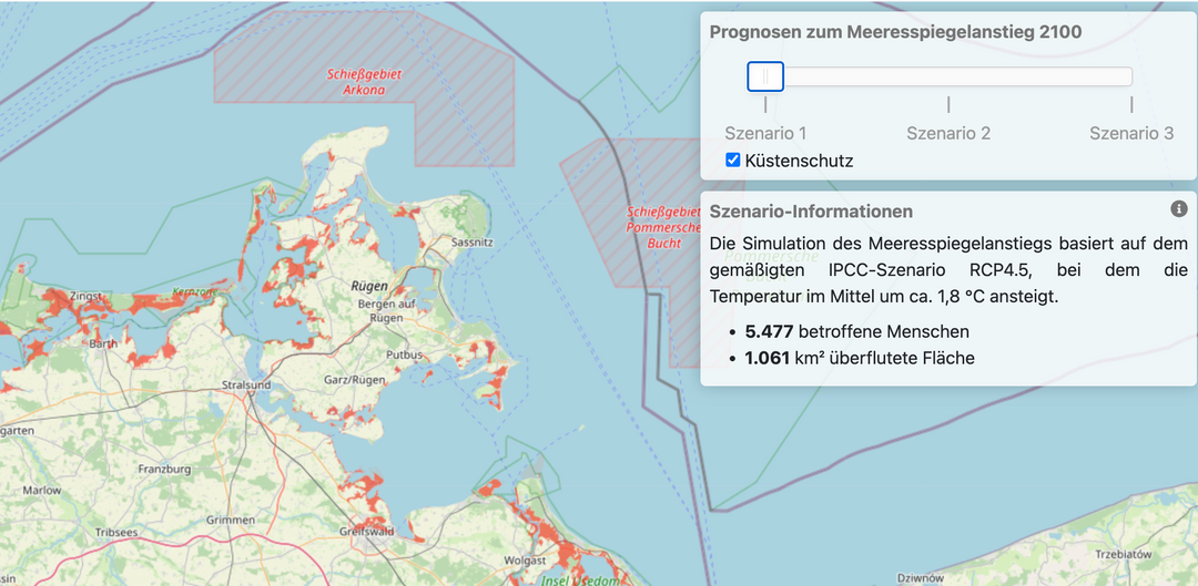 Auch Rügen wäre durch den Anstieg des Meeresspiegels betroffen