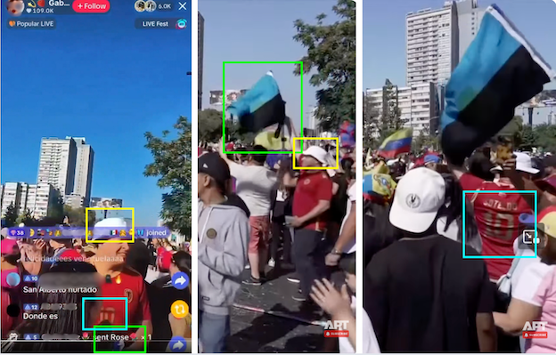 Vergleich Aufnahmen aus Medienbericht und Sozialen Netzwerken