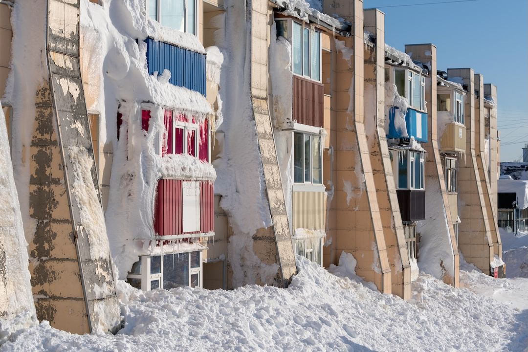 Häuser in Kamtschatka am 19. Januar 2025