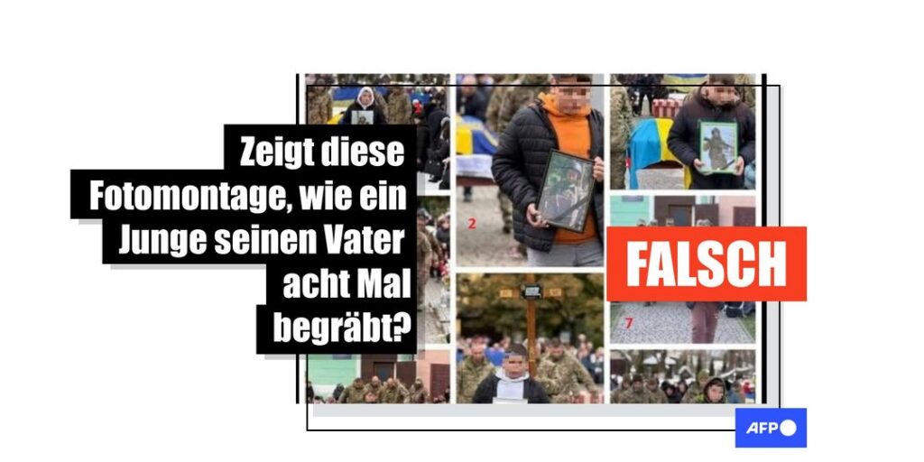 Kein Sohn von "acht Vätern": Ukrainischer Junge trug Porträts von Soldaten - Featured image