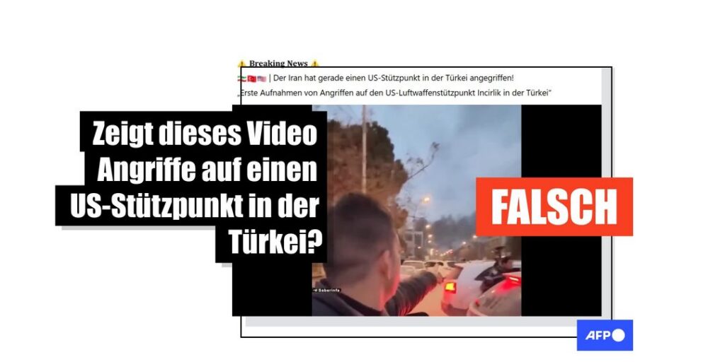 Iran-Krieg: Dieses Video stammt aus Syrien und zeigt keinen Angriff auf einen US-Stützpunkt in der Türkei - Featured image