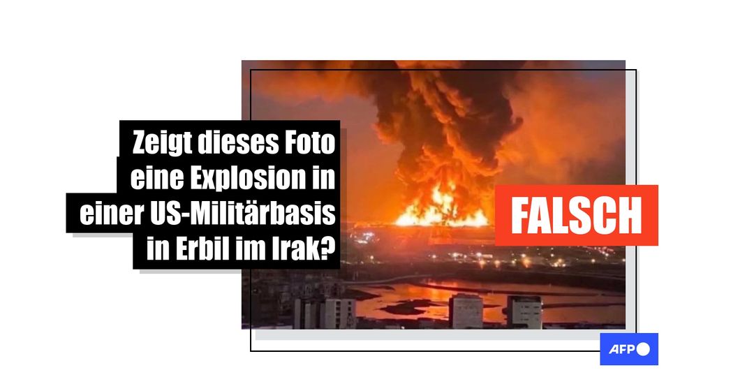 Foto von Explosion einer US-Militärbasis in Erbil wurde mit KI manipuliert - Featured image