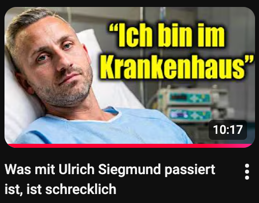 So sieht das Vorschaubild des Youtube-Videos aus, womit fälschlich behauptet wird, AfD-Spitzenkandidat Ulrich Siegmund sei attackiert worden und im Krankenhaus (Quelle: Youtube / @MGoldmannYT; Screenshot: CORRECTIV.Faktencheck)