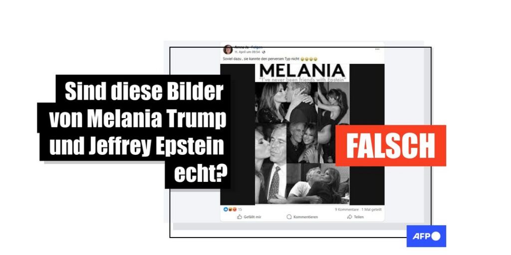 Nach Melania Trumps Dementi kursierten gefälschte Fotos von ihr mit Jeffrey Epstein - Featured image