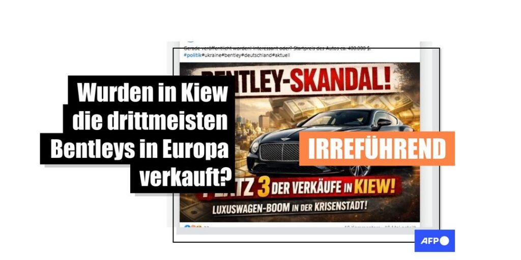 Diese Behauptung zu Bentley-Verkäufen in der Ukraine ist irreführend - Featured image