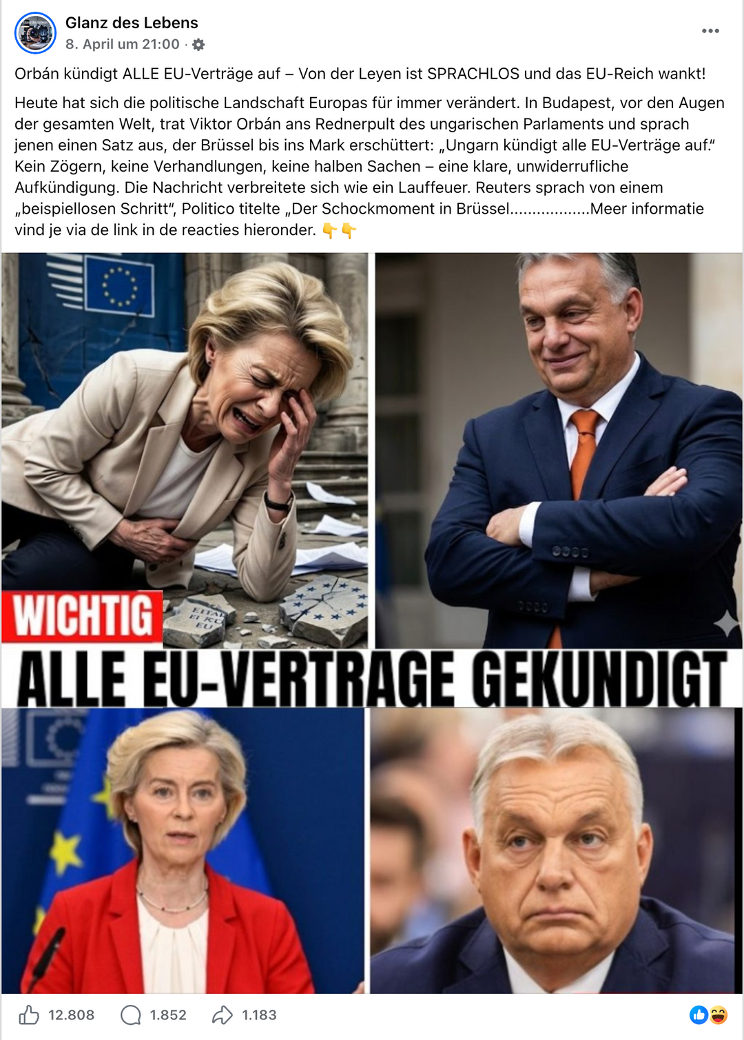 Anders als auf Facebook behauptet, trat Ungarn nicht aus allen EU-Verträgen aus 