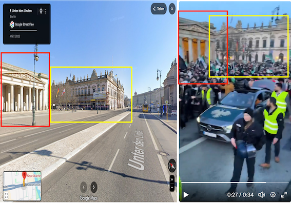 Vergelich Google Street View und Video