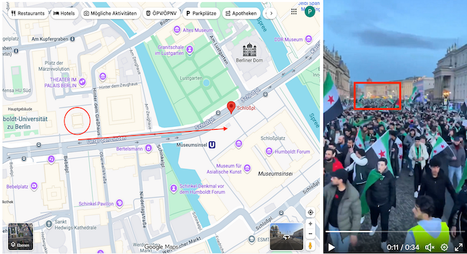 Vergelich Google Maps und Video