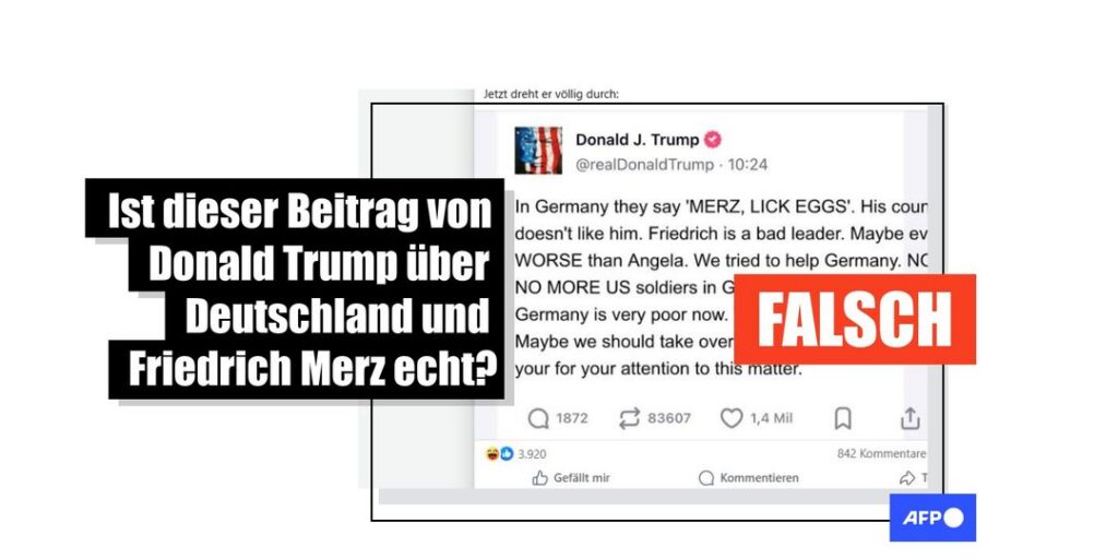 Trump-Post über Merz ist gefälscht: US-Präsident hat Deutschland nicht gedroht - Featured image