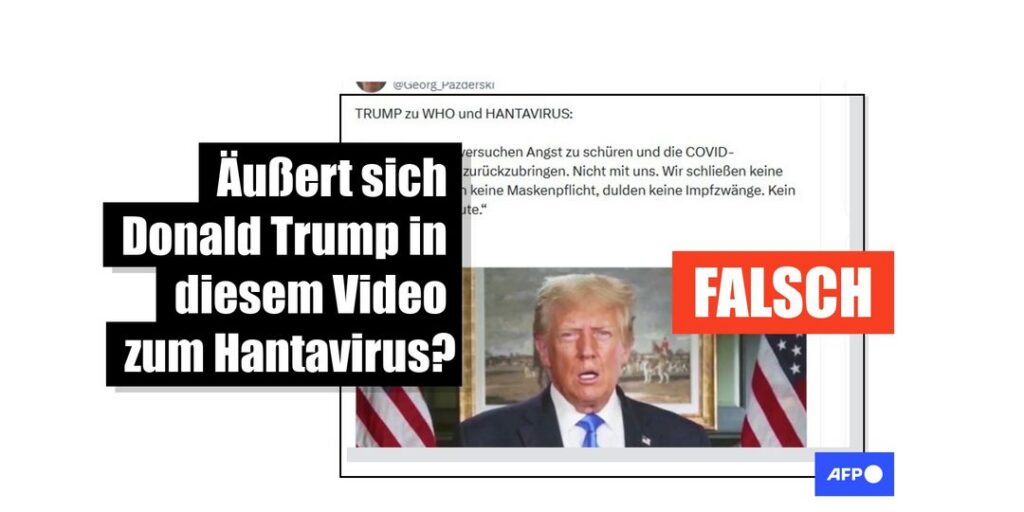 Altes Trump-Video: US-Präsident äußerte sich zu Covid-19, nicht zum Hantavirus - Featured image