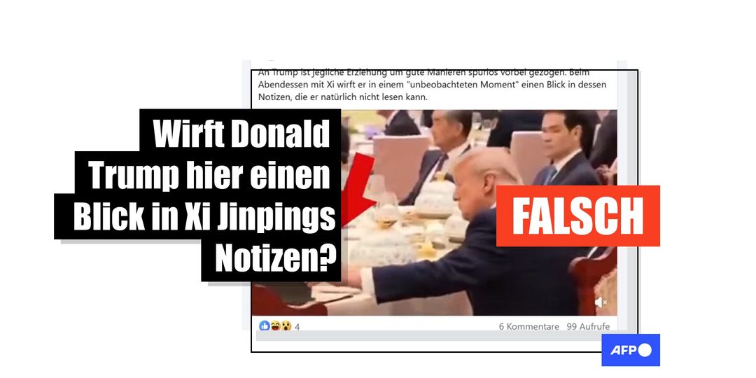 Nein, Donald Trump hat nicht in die persönlichen Notizen von Xi Jinping geblickt - Featured image