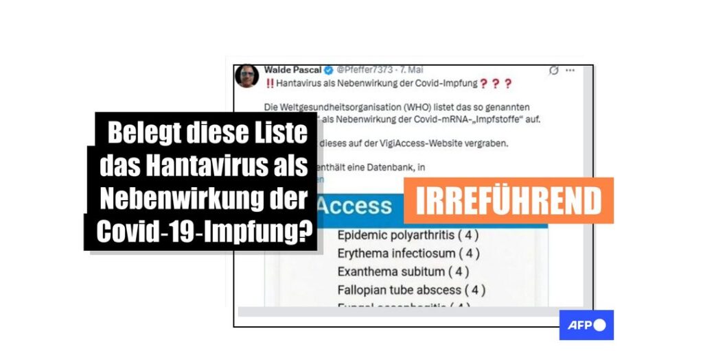 Nein, das Hantavirus ist keine Nebenwirkung des Covid-19-Impfstoffs von Biontech/Pfizer - Featured image