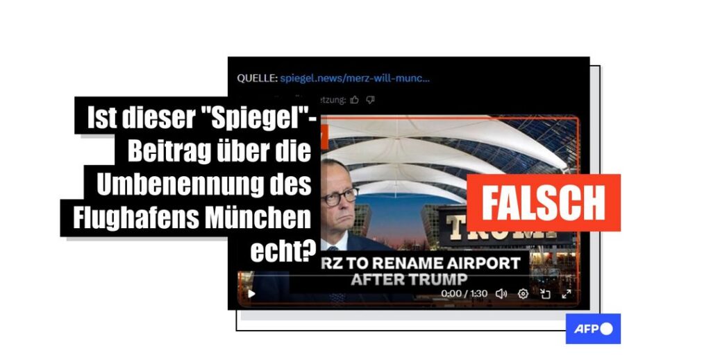 Der Flughafen München wird nicht umbenannt – "Spiegel"-Bericht ist gefälscht - Featured image