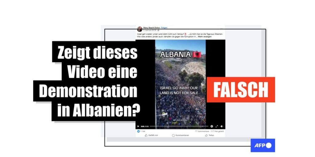 Video zeigt jubelnde Fußballfans, keine albanischen Demonstrierenden - Featured image