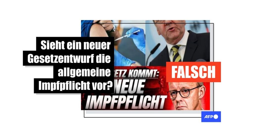 Keine allgemeine Impfpflicht: Entwurf zum Reservestärkungsgesetz online falsch interpretiert - Featured image