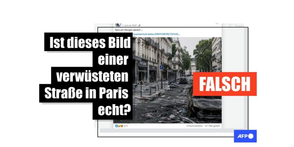 Nach Champions-League-Sieg: Foto einer verwüsteten Straße in Paris ist KI-generiert - Featured image