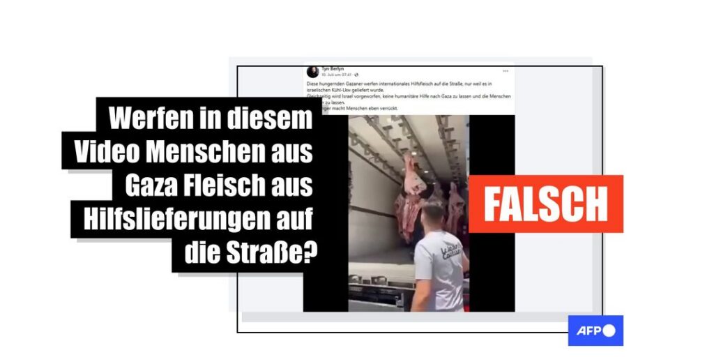Video zeigt Protestaktion eines Metzgers in Israel, nicht Szene aus Gaza - Featured image