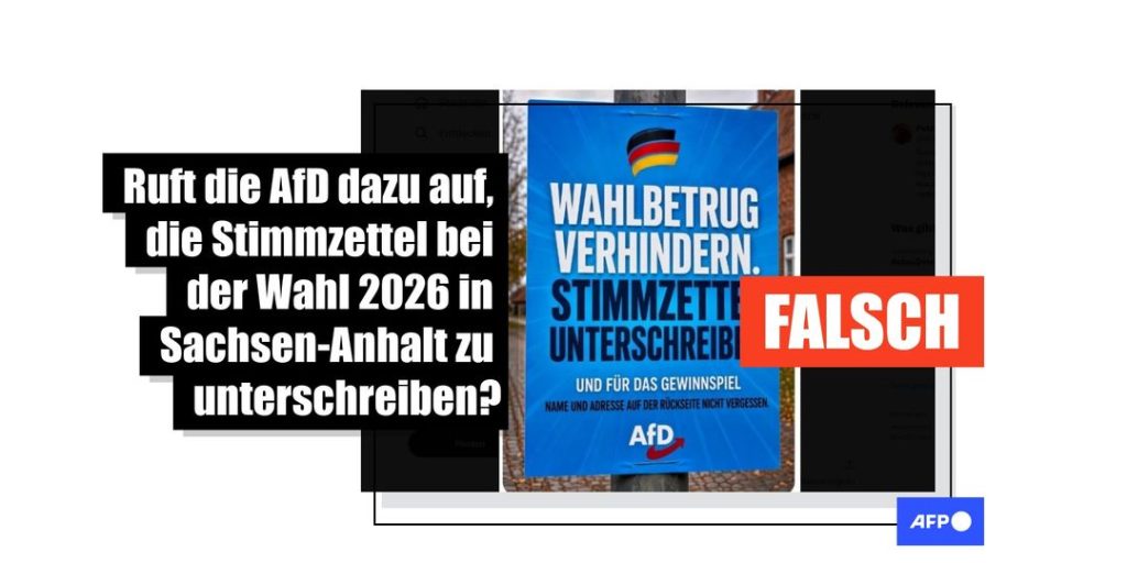 AfD-Aufrufe zum Unterschreiben von Stimmzetteln sind unecht - Featured image