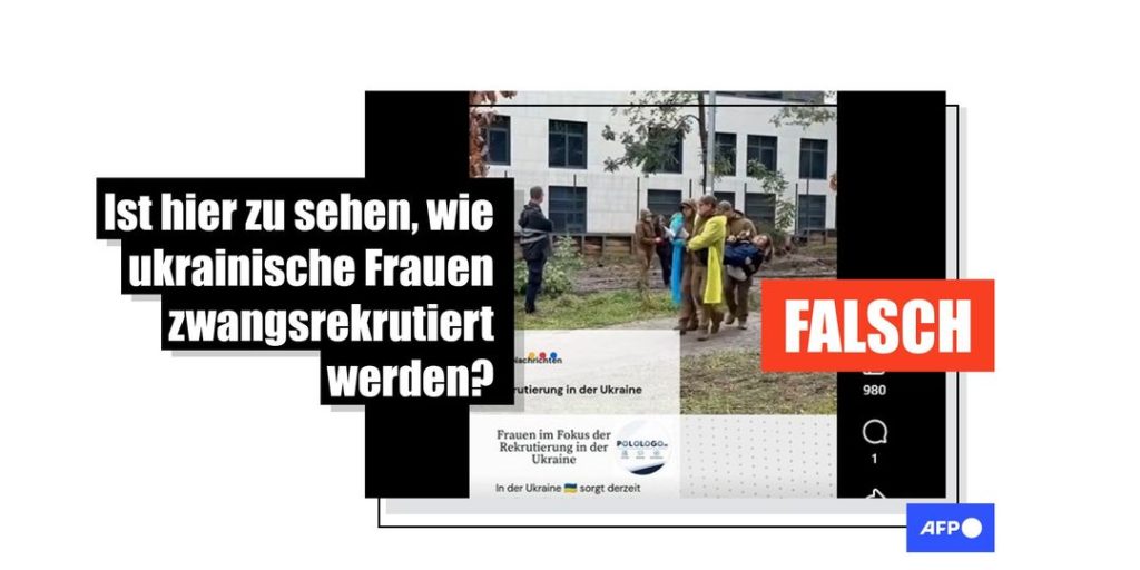 Keine Zwangsrekrutierung: Video zeigt Frauen bei Protest in Kiew - Featured image